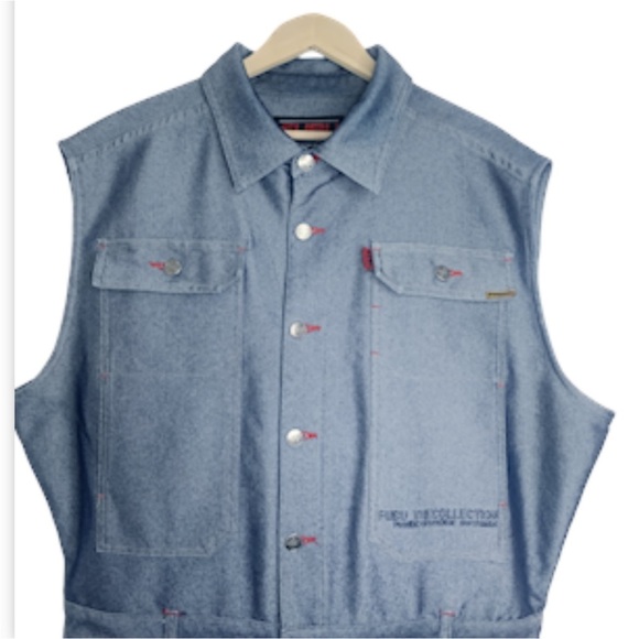 Fubu RARE Boiler Suit XL Vintage 1990's Sleeveless Mechanic NWOT Streetwear - Picture 5 of 12